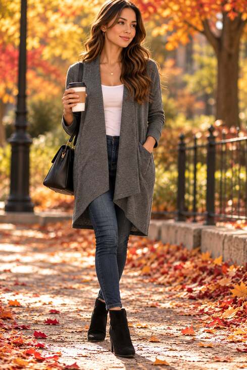 Nordstrom Jackets & Blazers - VALETTE by Nordstrom Dark Gray Jacket Cardigan Coat – Small